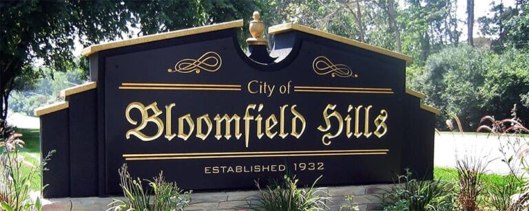 City of Bloomfield Hills banner